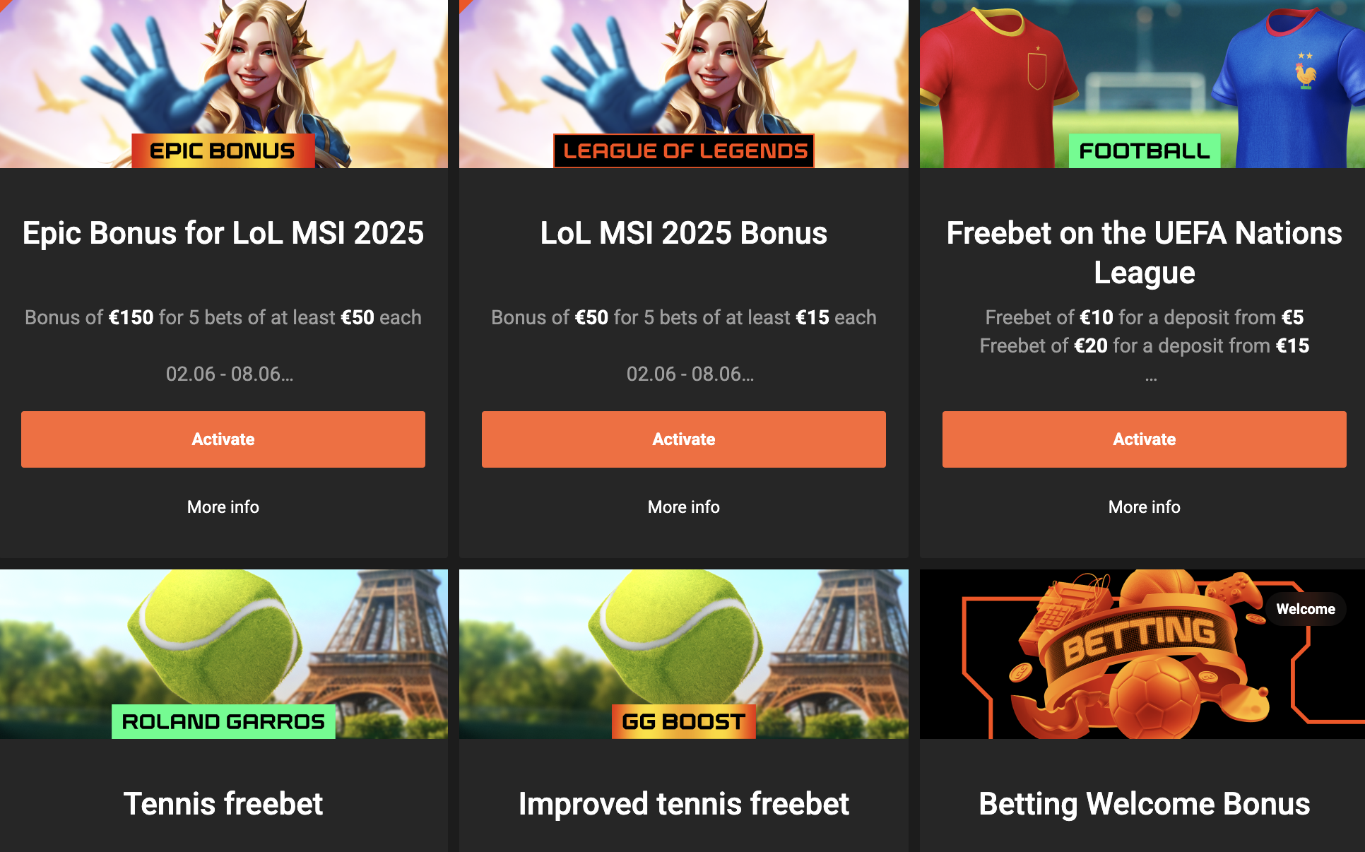 Bonuses GGBET
