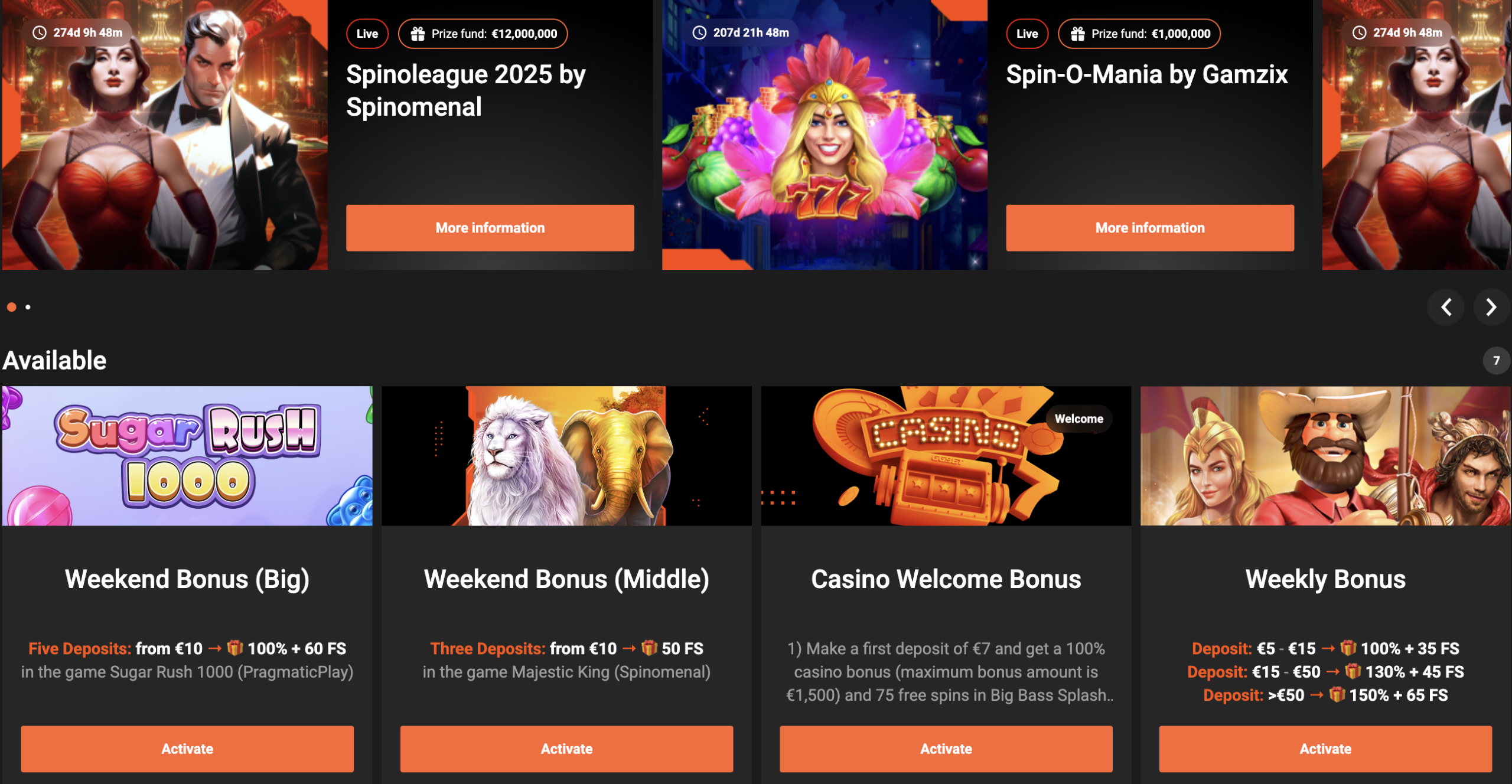 Casino Bonuses